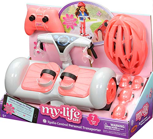 My Life As Radio Control Personal Transporter for 18' Dolls, Coral, 7 Pieces (Coral)