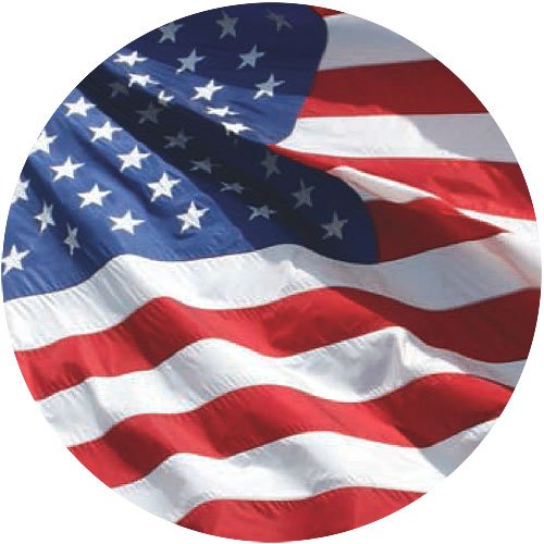 American Flag 5x8-100% Made in USA Using Tough, Long Lasting Nylon Built for Outdoor Use, UV Protected and Featuring Embroidered Stars and Sewn Stripes Plus Superior Quadruple Stitching on Fly End