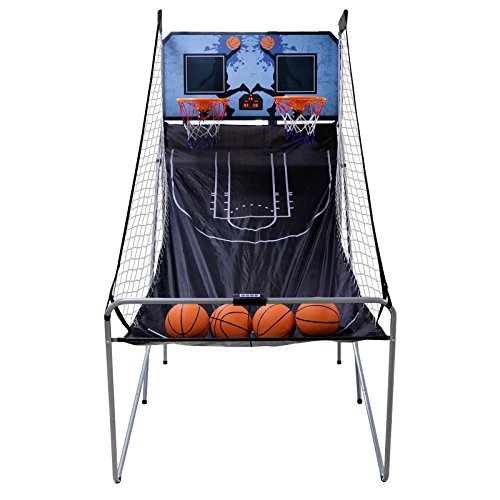 Nova Microdermabrasion Foldable Indoor Basketball Arcade Game Double Shot 2 Player W/ 4 Balls, Electronic Scoreboard and Inflation Pump