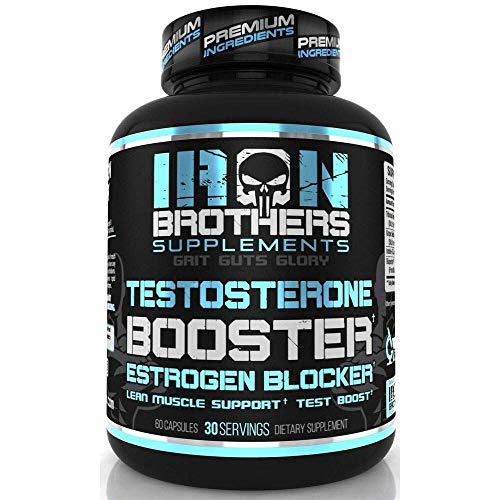 Testosterone Booster for Men with Estrogen Blocker - Anti Estrogen Dietary Supplements - Indole - 3 - Carbibole & Tribulus Terresttris - Pack of 60 caps - Boost Muscle Growth & Fat Loss (1 Bottle)