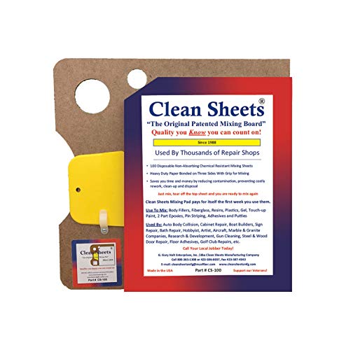 Clean Sheets Superior Mixing Pad (12x12) - 100 Disposable Sheets FOR Toughest Job, Clear