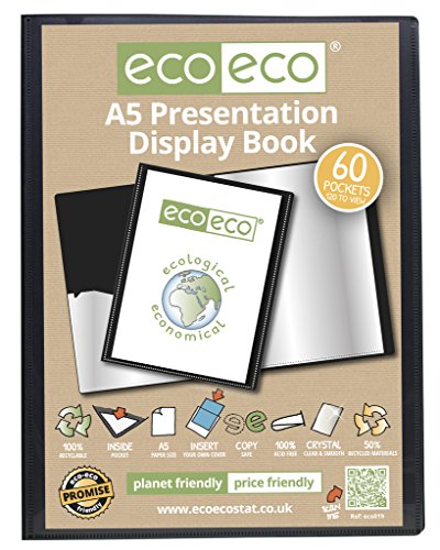 eco-eco A5 50% Recycled 60 Pocket Presentation Display Book