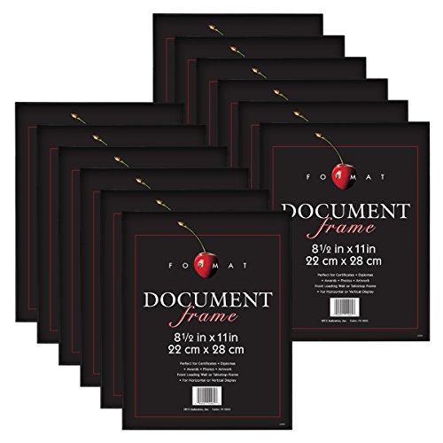 MCS 8.5x11 Inch Format Frame 12-Pack, Black (65640)