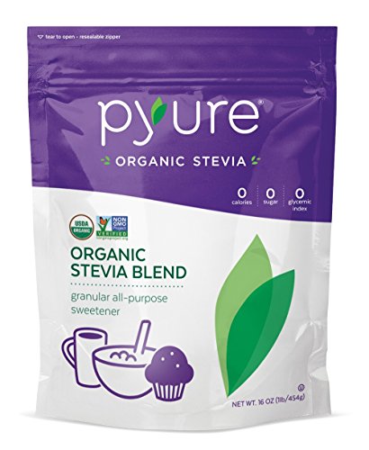 Pyure Organic Stevia Sweetener Blend, 2:1 Sugar Substitute, Granular All-Purpose, 1 Pound (16 Ounce)