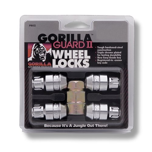 Gorilla Automotive 61631N Chrome Acorn Gorilla Guard II Wheel Locks - Set of 4 (12mm x 1.50 Thread Size)