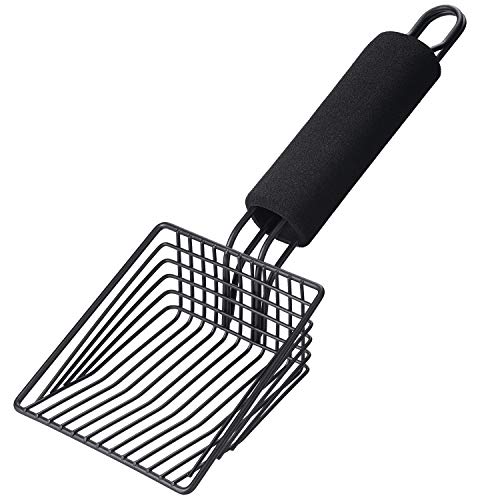 BasicForm Metal Cat Litter Scoop - Fast Sifting Deep Shovel with Comfy Handle, Designed for Multi-Cat Owners
