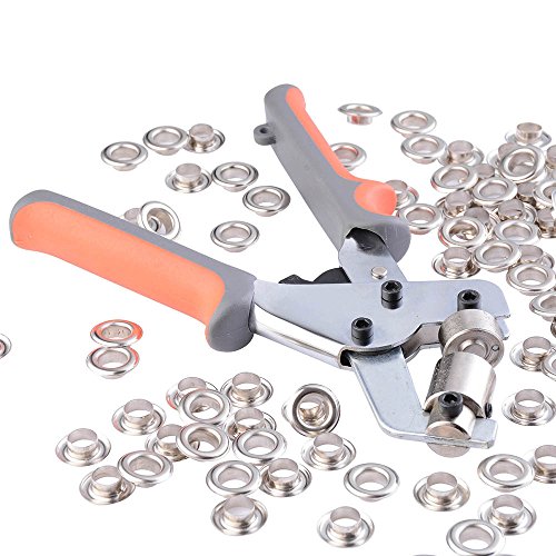 Yescom Portable Handheld Grommets Punching Machine Manual Puncher Press Tool w/ 500pcs 3/8'(10mm) Eyelets