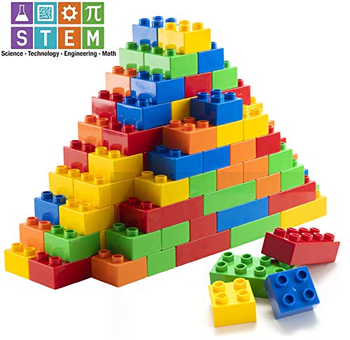 150 Piece Classic Big Building Blocks Compatible with All Major Brands STEM Toy Large Building Bricks Set for All Ages