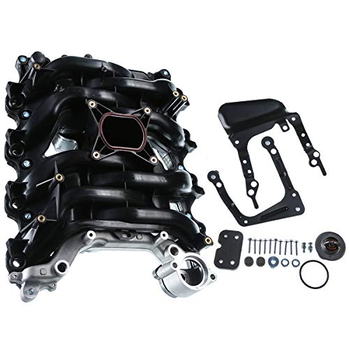 A-Premium Upper Intake Manifold with Thermostat & Gaskets Replacement for Ford Crown Victoria 2001-2011 Explorer Mustang Lincoln Town Car Mercury Grand Marquis Mountaineer V8 4.6L 615-175