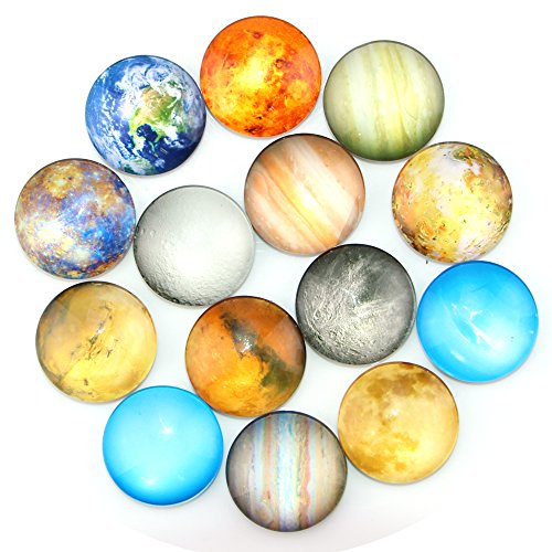 Ktdorns Planetary Fridge Magnets -14 Pack Refrigerator Magnets, Office Magnets, Calendar Magnet, Whiteboard Magnets,Perfect Decorative Magnet Set with Storage Box (Refrigerator Magnets)