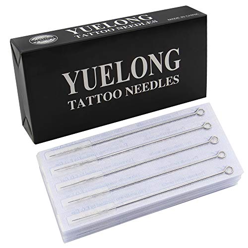 Tattoo Needles - Yuelong 50PCS Professional Disposable Sterilized Tattoo Needles 3RL Round Liner Used For Tattoo Machine Tattoo Kit Tattoo Supplies (1003RL)