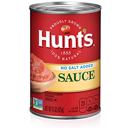 Hunt's Tomato Sauce No Salt Added, 15 Oz, 12 Pack