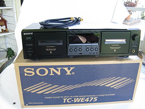 Sony TC-WE 475 Dual Stereo Cassette Deck Player Recorder Includes Cable & Operating Manual