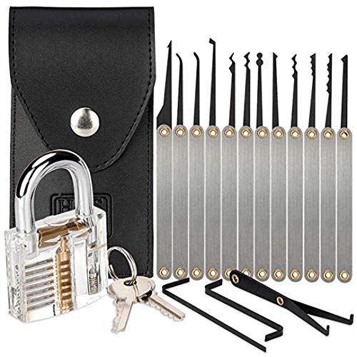 SUNIY Stainless Steel multi-function with Lock Set 15Pack (DIYS) (Black)