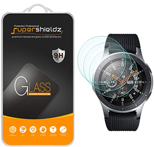 Supershieldz (3 Pack) for Samsung Galaxy Watch (46mm) Tempered Glass Screen Protector, (Full Screen Coverage) Anti Scratch, Bubble Free