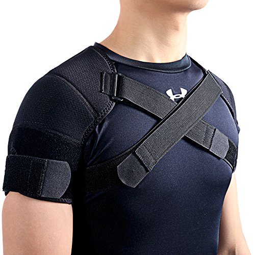 Kuangmi Double Shoulder Support Brace Strap Wrap Neoprene Protector (XX-Large)