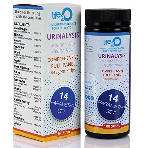 Comprehensive 14-in-1 Urine Test Strips 100ct | Urinalysis Dip-Stick Testing Kit | Ketone, pH, Blood, UTI, Protein | Keto Alkaline Diet, Ketosis, Kidney Infection & Liver Function | Free e-Book Inside