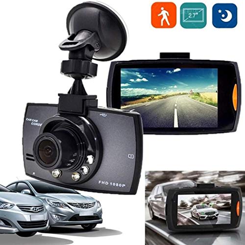 ICCUN Dash Cam 2.7''LCD Durable Practical HD 1080P Display Wide Angle Lens Car Driving Recorder,120° Wide Angle, in-Visor Video