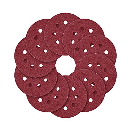 5-Inch 8-Hole Hook and Loop Sanding Discs, 40/80/120/240/320/600/800 Assorted Grits Sandpaper - Pack of 70