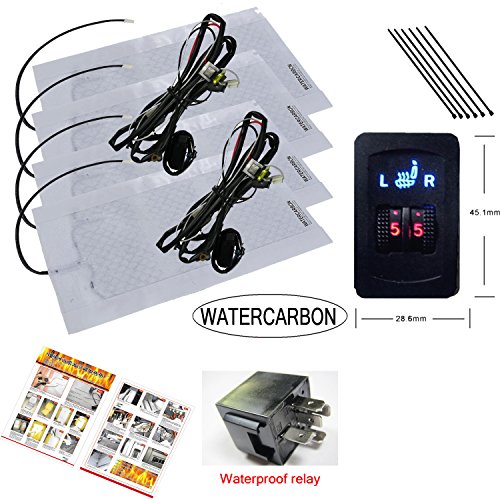 WATERCARBON Water Carbon Premium Heated Seat Kits for Two Seats, 5 Dial Setting Kit for Two Seats