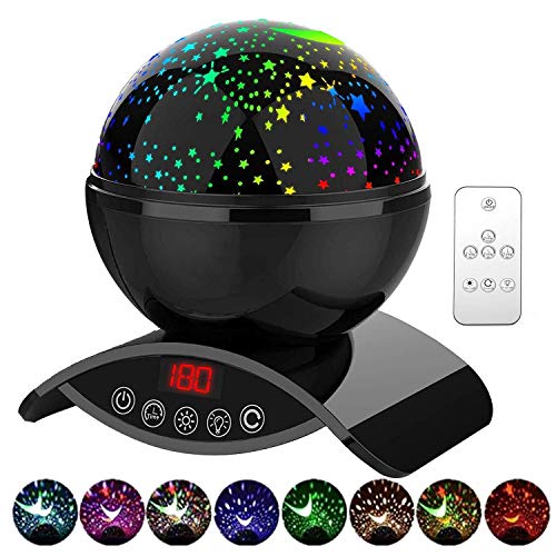 YSD Night Lighting Lamp, Modern Star Rotating Sky Projection, Romantic Star Projector Lamp for Kids, USB Rechargeable & Remote Control, Best Gifts for Kids,Bedroom(Upgrade)