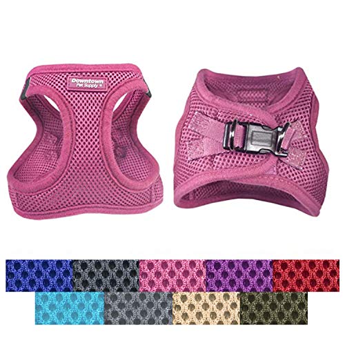 Downtown Pet Supply No Pull, Step in Adjustable Dog Harness with Padded Vest, Easy to Put on Small, Medium and Large Dogs (Pink, M)