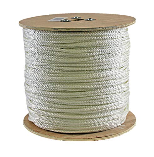 Rope King SBN-141000 Solid Braided Nylon Rope 1/4 inch x 1,000 feet