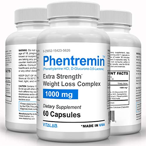 Phentremin, Extra Strength Weight Loss Complex, Best Appetite Suppressant, 37.5, 60 Capsules