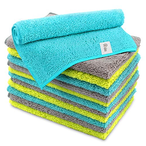 AIDEA Microfiber Cleaning Cloths Softer Highly Absorbent, Lint Free Streak Free for House, Kitchen, Car, Window Gifts(12in.x16in.)—12PK
