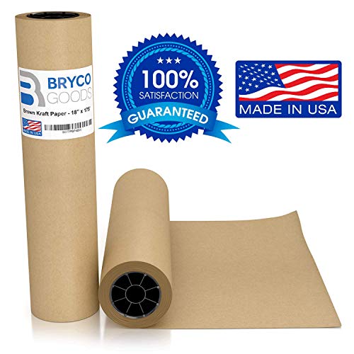 Brown Jumbo Kraft Paper Roll - 18' x 2100' (175') Made in The USA - Ideal for Packing, Moving, Gift Wrapping, Postal, Shipping, Parcel, Wall Art, Crafts, Bulletin Boards, Floor Covering, Table Runner