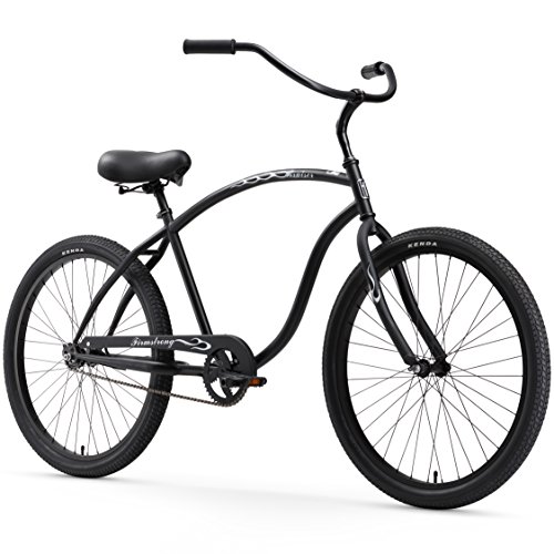 Firmstrong Chief Man Single Speed Beach Cruiser Bicycle, Matte Black, 21.5 inch / Large