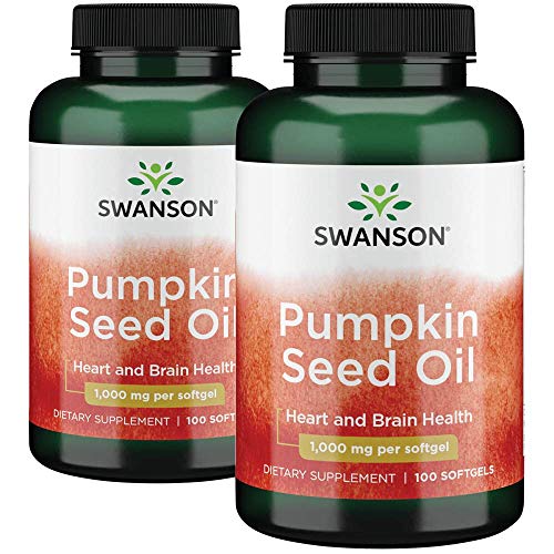 Swanson Pumpkin Seed Oil 1000 Milligrams 200 Sgels 2 Bottles