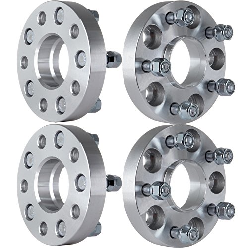 ECCPP 4x 5 lug Hubcentric Wheel Spacer Adapters 25mm 5x114.3 to 5x114.3mm 5x4.5 to 5x4.5 64.1mm compatible with A-cu-ra RL CL RSX TSX TL Element Civic CRV with 12x1.5 Studs