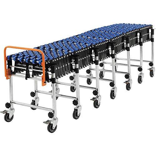 6'2' to 24'8' Portable Flexible & Expandable Conveyor - Nylon Skate Wheels - 175 Lbs. Per Foot