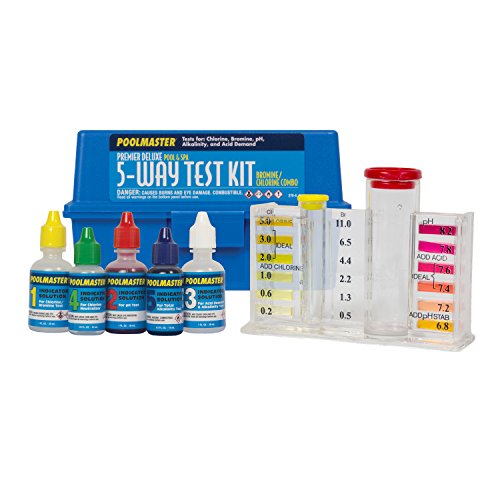 Poolmaster Water Chemistry Case (22270) Premiere Collection 5-Way Swimming Pool & Spa Test Kit, Small, Neutral