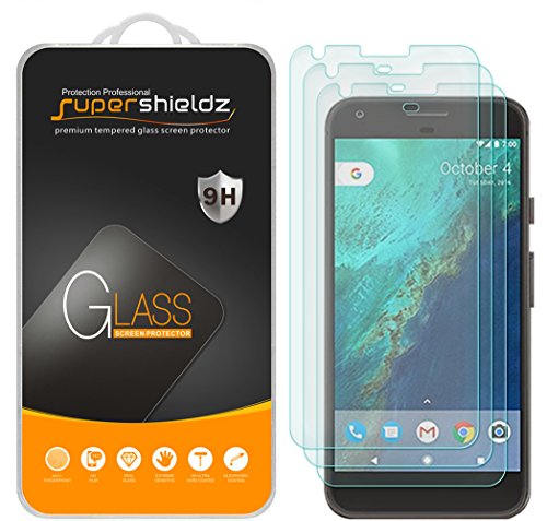 Supershieldz (3 Pack) for Google (Pixel XL) Tempered Glass Screen Protector, Anti Scratch, Bubble Free