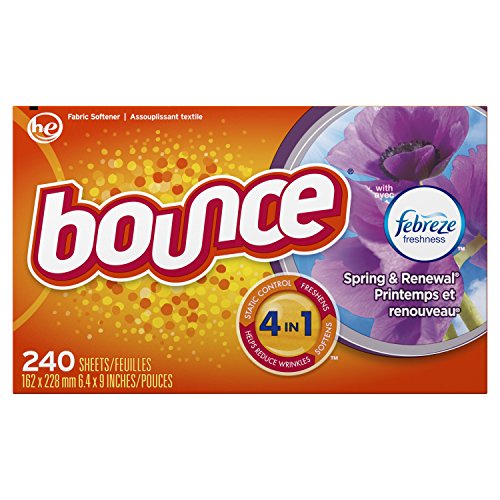 Bounce with Febreze Scent Spring & Renewal Fabric Softener Dryer Sheets, 240 Count