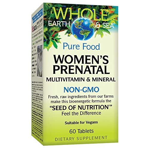 Whole Earth & Sea from Natural Factors, Women's Prenatal Multivitamin and Mineral, Whole Food Supplement, Vegan, 60 Tablets (30 Servings)