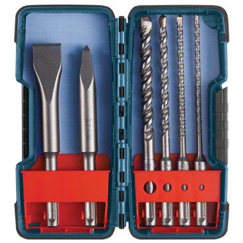 Bosch 6 Piece SDS-plus Masonry Trade Bit Set, Chisels and Carbide, HCST006