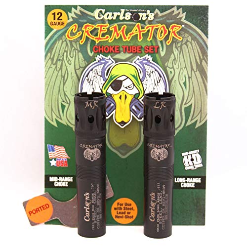 Carlson's Choke Tube Benelli Crio Plus Cremator Ported Waterfowl Choke Tube, 12 Gauge, MR & LR, Black