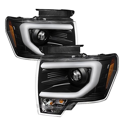 for 13-14 F150 Projector Headlights [Factory Xenon Model Only] Light Bar DRL