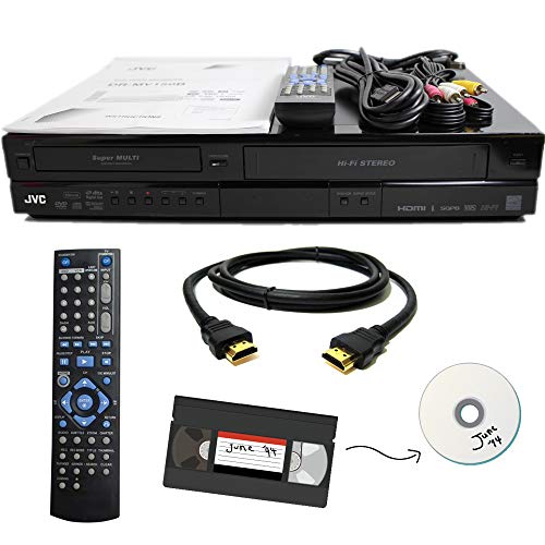 JVC VHS to DVD Recorder VCR Combo w/ Remote, HDMI
