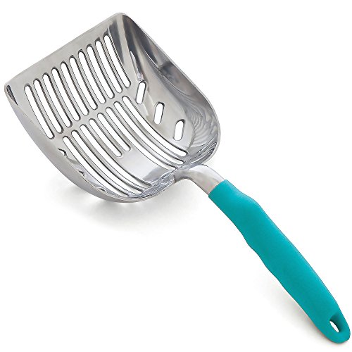DuraScoop Jumbo Cat Litter Scoop, All Metal End-to-End with Solid Core, Sifter with Deep Shovel, Multi-Cat Tested Accept No Substitute for the Original (colors may vary)