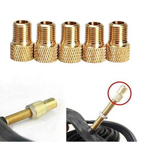 Presta to Schrader Tube Pump Tool Converter Bicycle Bike Tire Valve Adapter 5 pcs/Bag