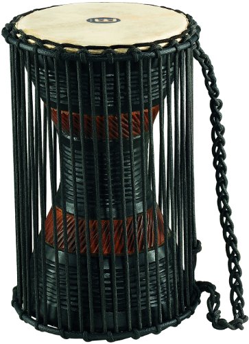 Meinl African Talking Drum with Mahogany Wood Shell and Wooden Beater - NOT MADE IN CHINA - Medium Size Goat Skin Heads, 2-YEAR WARRANTY (ATD-M)