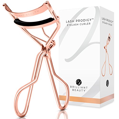 Brilliant Beauty Eyelash Curler - Award Winning - With Satin Bag & Refill Pads - No Pinching, Just Dramatically Curled Eyelashes & Lash Line in Seconds. Get Gorgeous Eye Lashes Now!