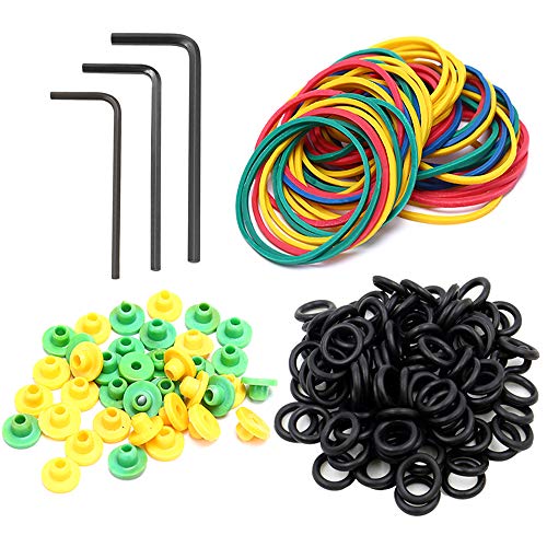 Tattoo Machine Parts - Combofix Mixed Tattoo Accessories Tool Tattoo Rubber Bands Tattoo Grommet Nipples Tattoo O-rings Tattoo Machine Wrench for Tattoo Machine Supplies (Mixed-1)