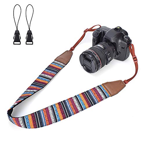 LIFEMATE Camera Shoulder Strap Belt for All DSLR Camera Multi Color Neck Belt for Canon, Nikon, Sony,Pentax, Fujifilm, and Digital Camera (National 024)