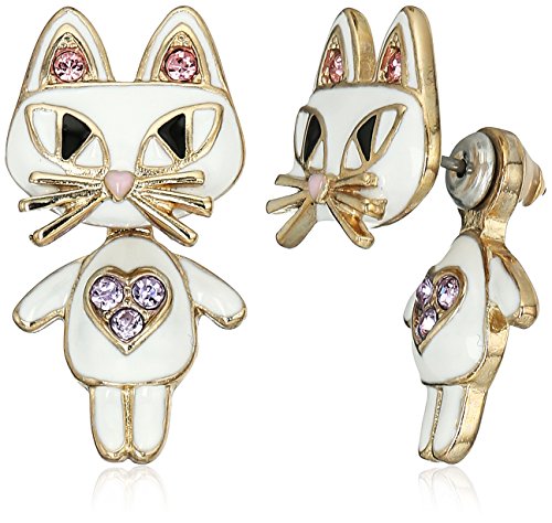 Betsey Johnson 'Mini Critters' Cat Earrings Jacket