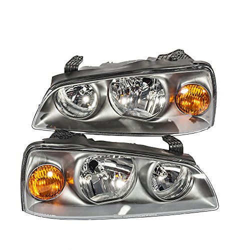 MILLION PARTS Pair Front Headlight Assembly fit for 2004 2005 2006 Hyundai Elantra Left Right Side Replacement Headlamps Driving Light Black Housing Clear Lens